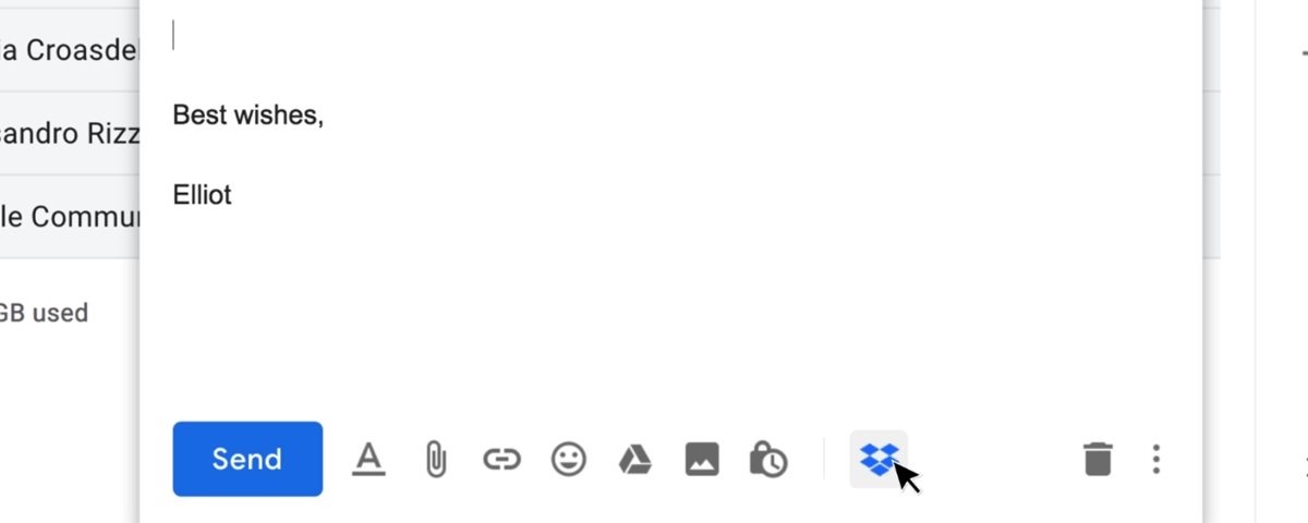 Gmail ganha suporte para apps de terceiros na tela de composição de email