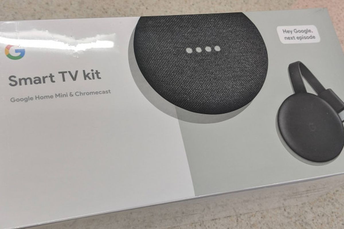Foto vazada mostra kit “Smart TV” com Chromecast e Google Home Mini
