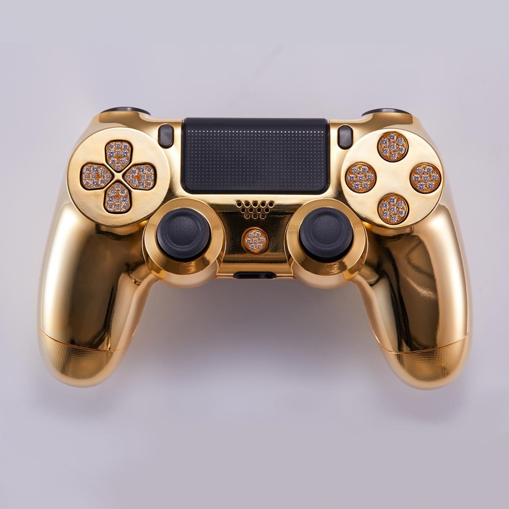 Dualshock 4 banhado a ouro e decorado com diamantes sai quase US$ 14 mil