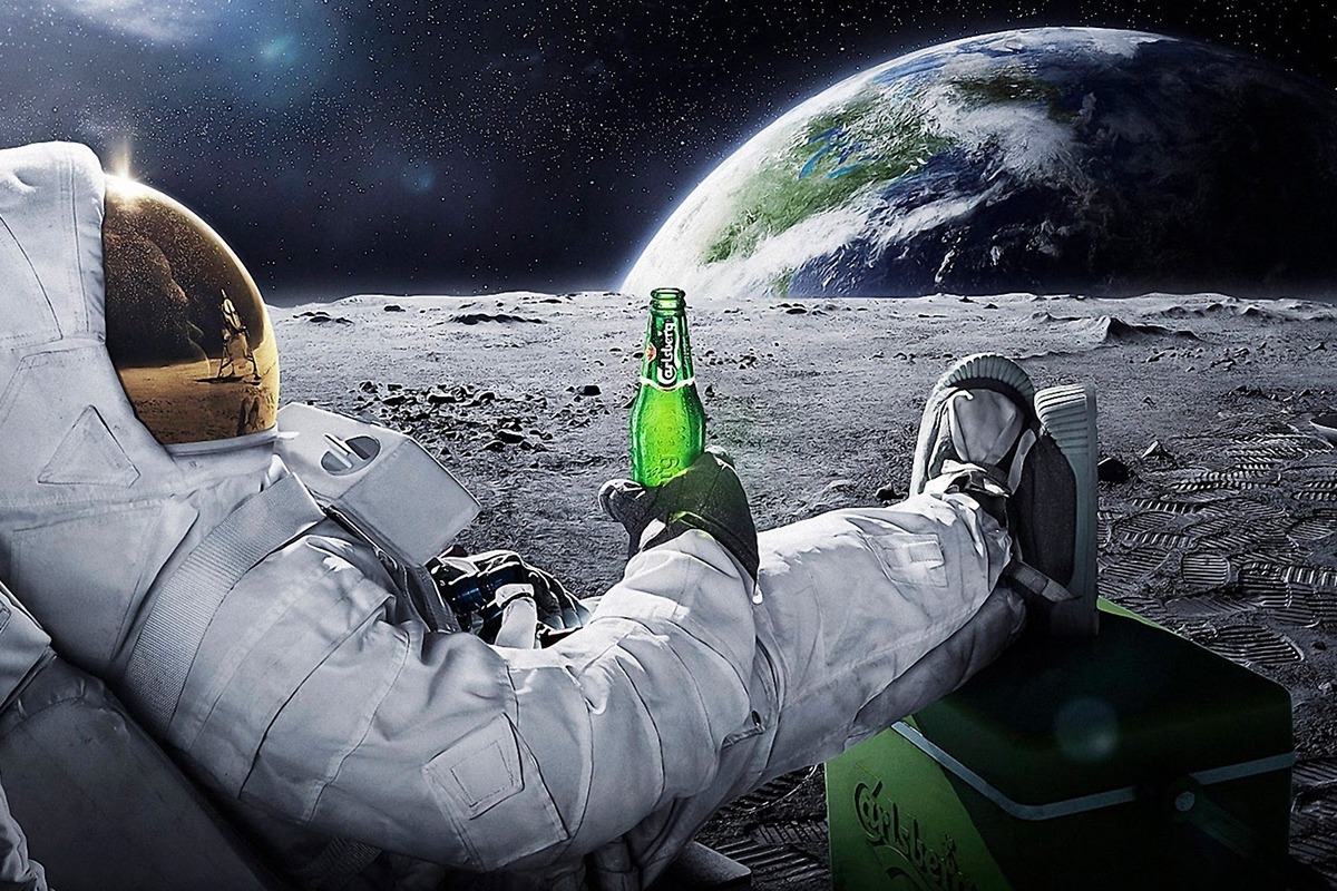 A primeira e única foto familiar deixada na Lua
