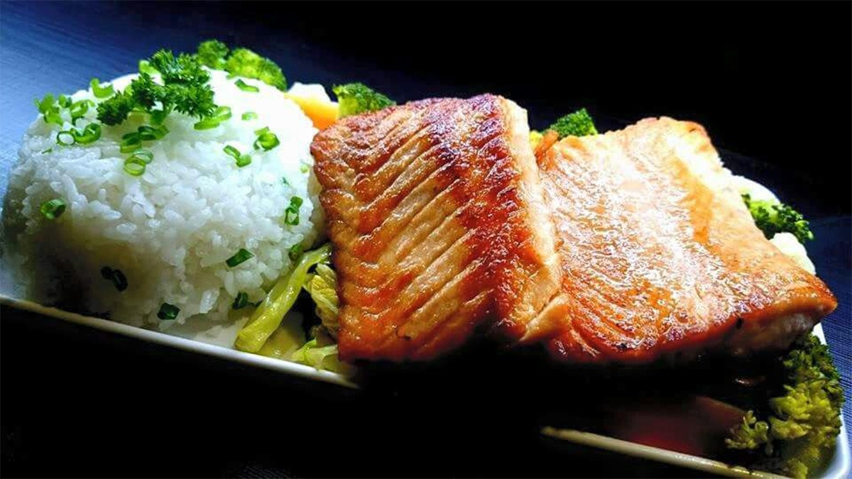 Teppan de salmão
