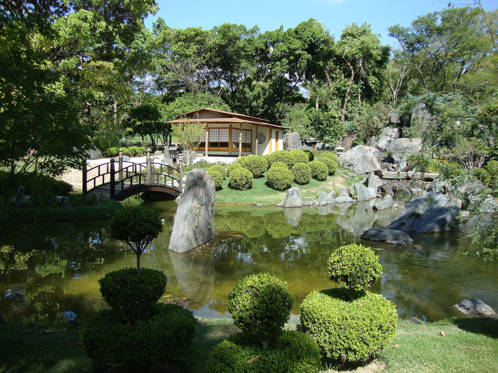 Jardim japonês é um atrativo à parte do zoo de BH