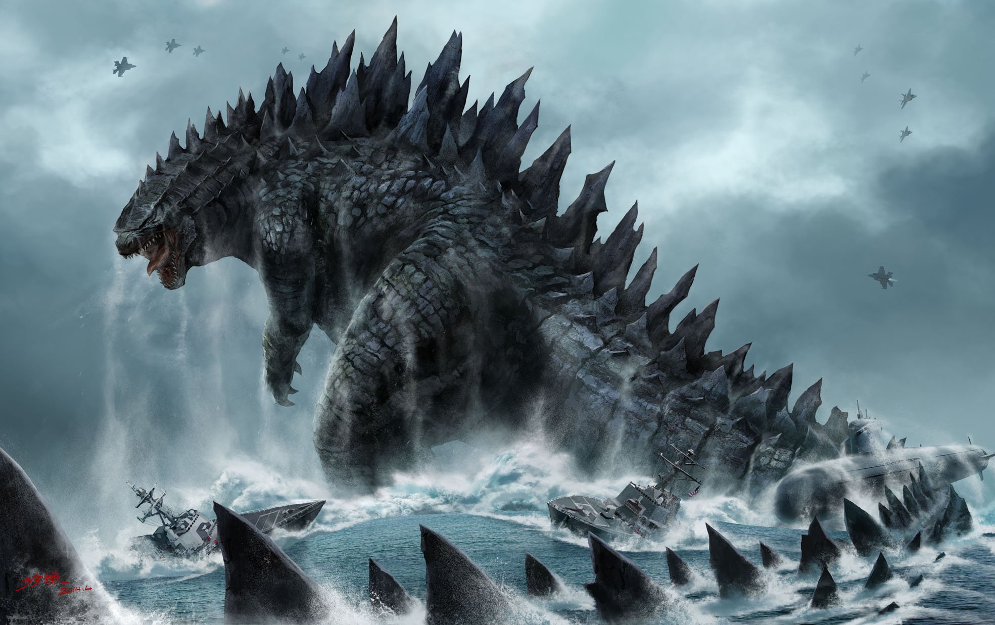 Novo trailer de Godzilla 2 mostram criaturas gigantescas se enfrentando
