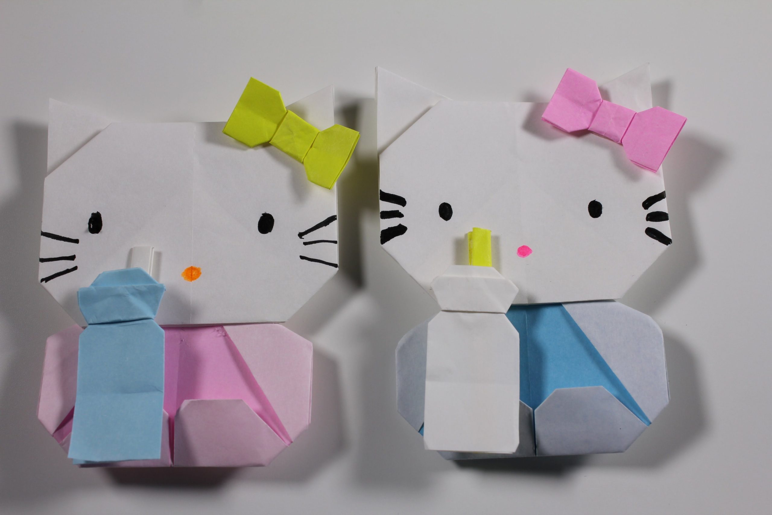 Aprenda a fazer origami da Hello Kitty e Rilakkuma