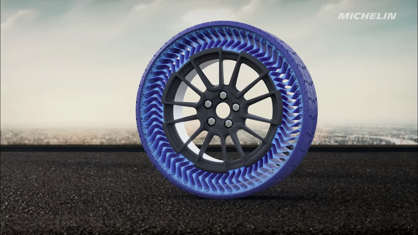 Michelin e GM revelam pneus sem ar que eliminam flats e reduzem o desperdício