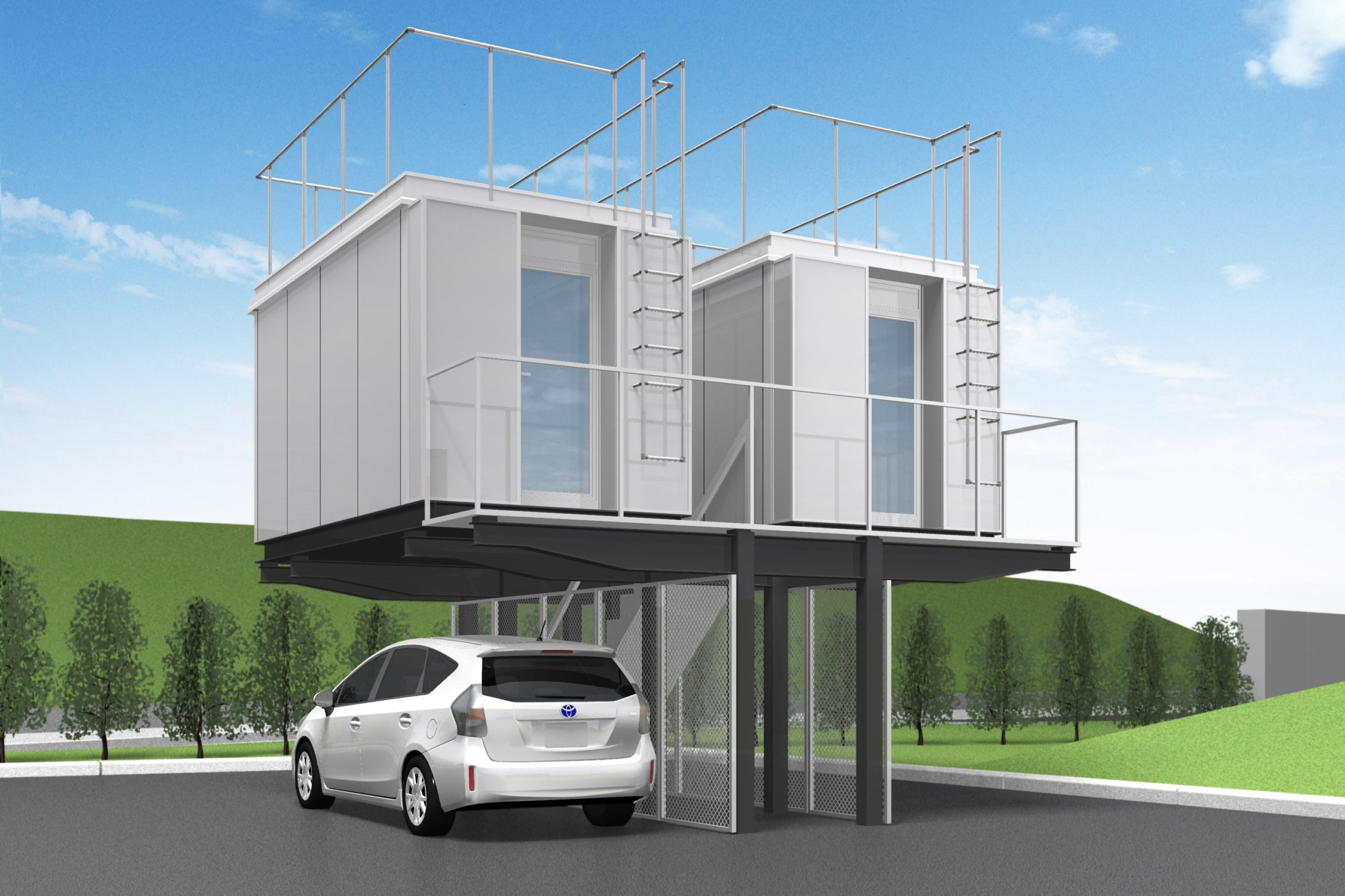Minúsculas Casas de Aluminio no Japão