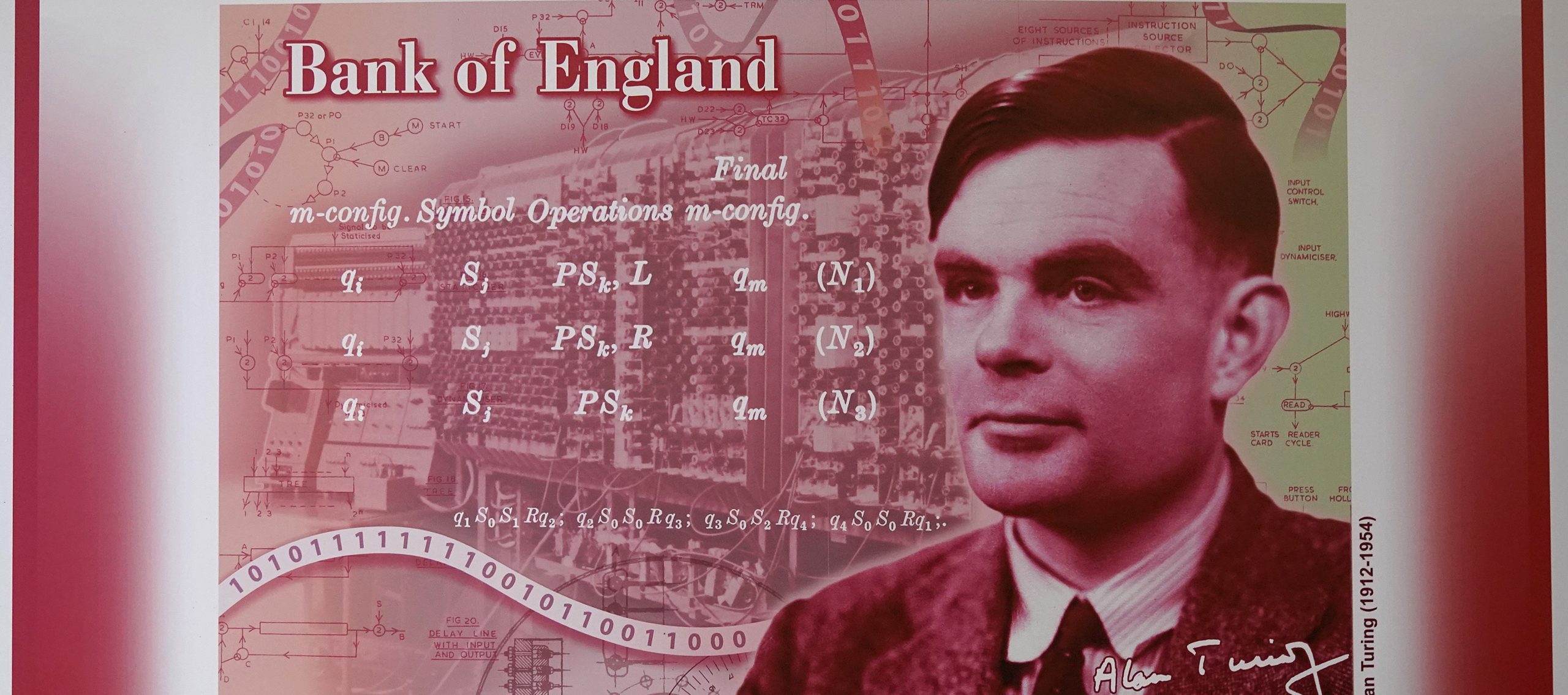 Alex Turing estampará nova nota de 50 libras na Inglaterra