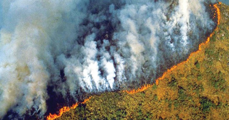 O incêndio na Amazónia é tão grande que as chamas são visíveis do espaço