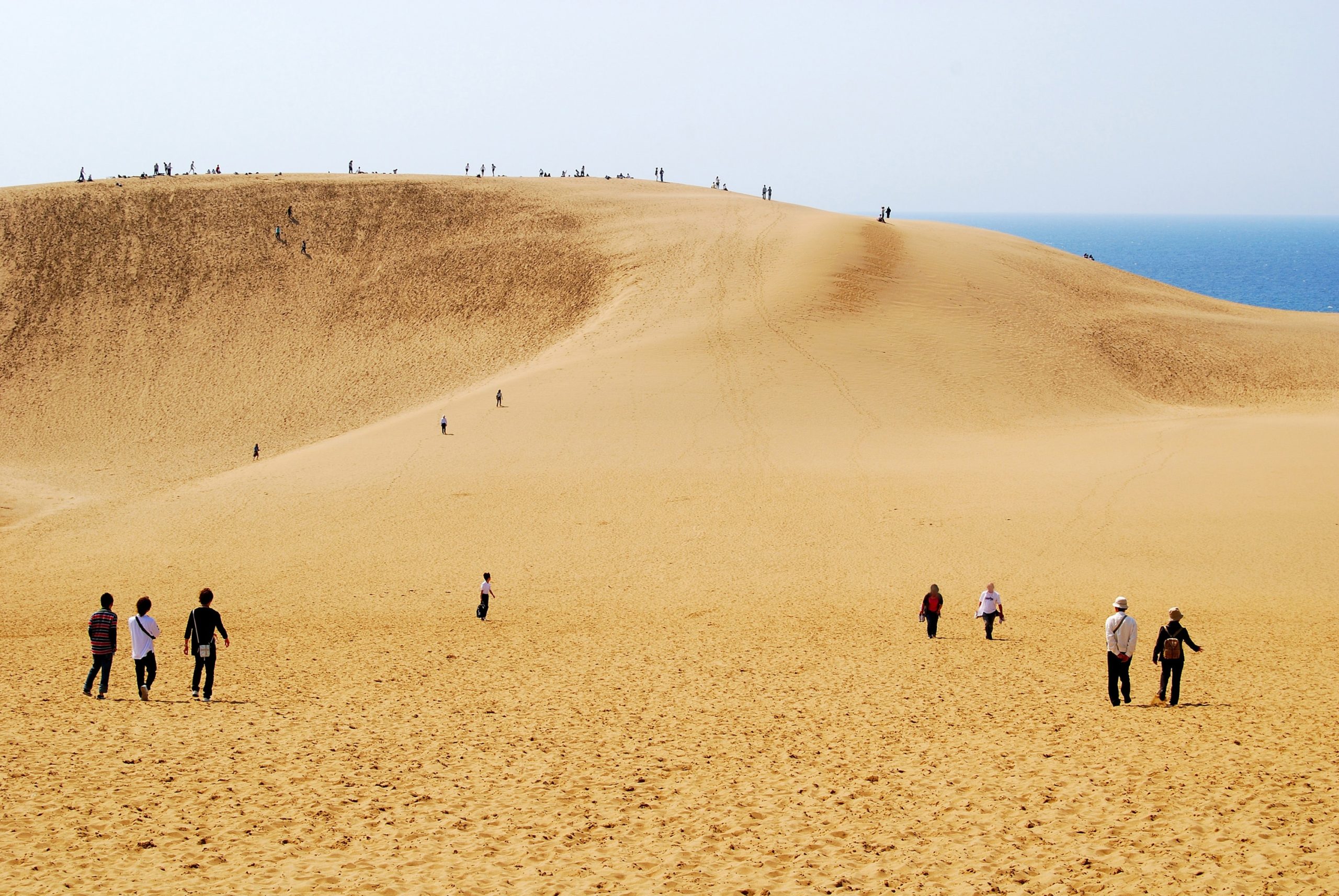 As belas dunas de areia em Tottori, no Japão