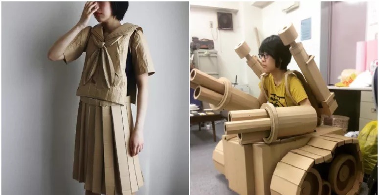 Japonesa transforma caixas da Amazon em obras de arte