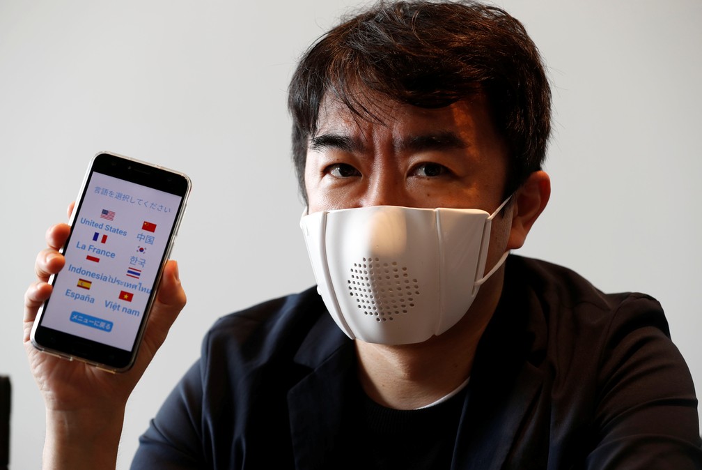 Startup japonesa cria máscara ‘inteligente’ conectada à rede