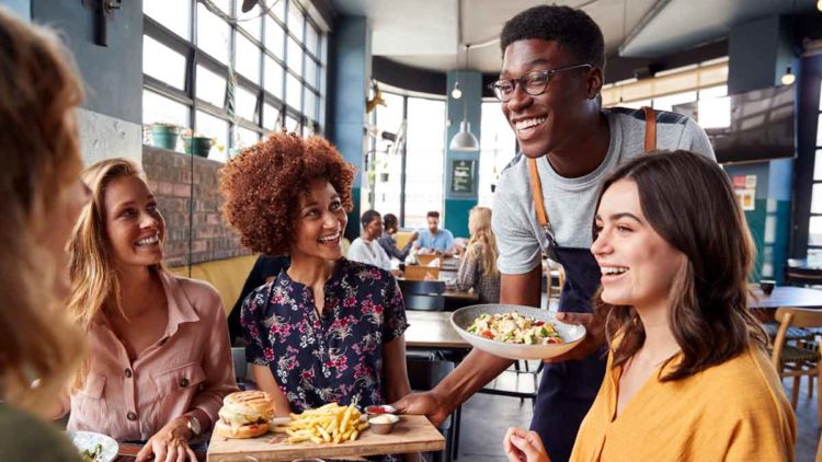 Dispositivo que sinaliza conversas alta em restaurantes