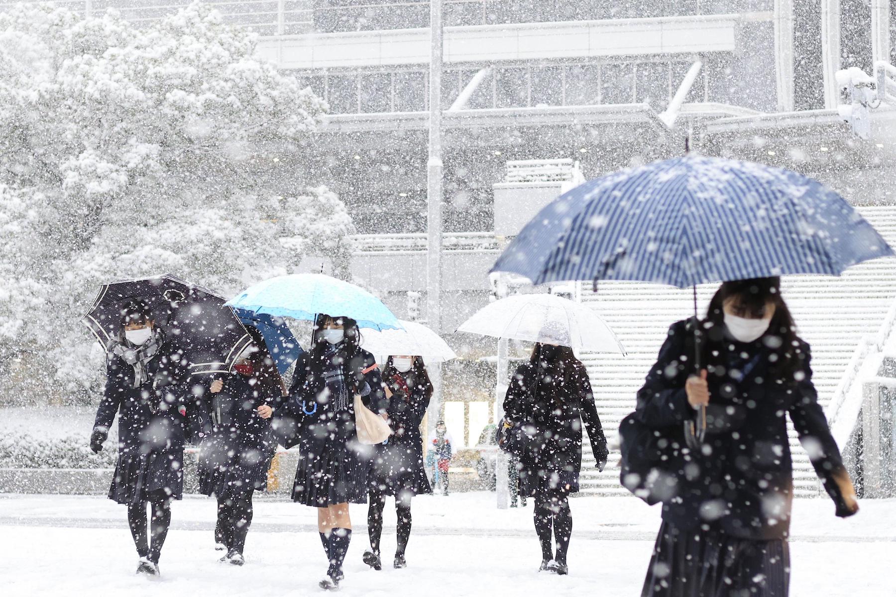 Fortes nevascas em algumas regiões do Japão