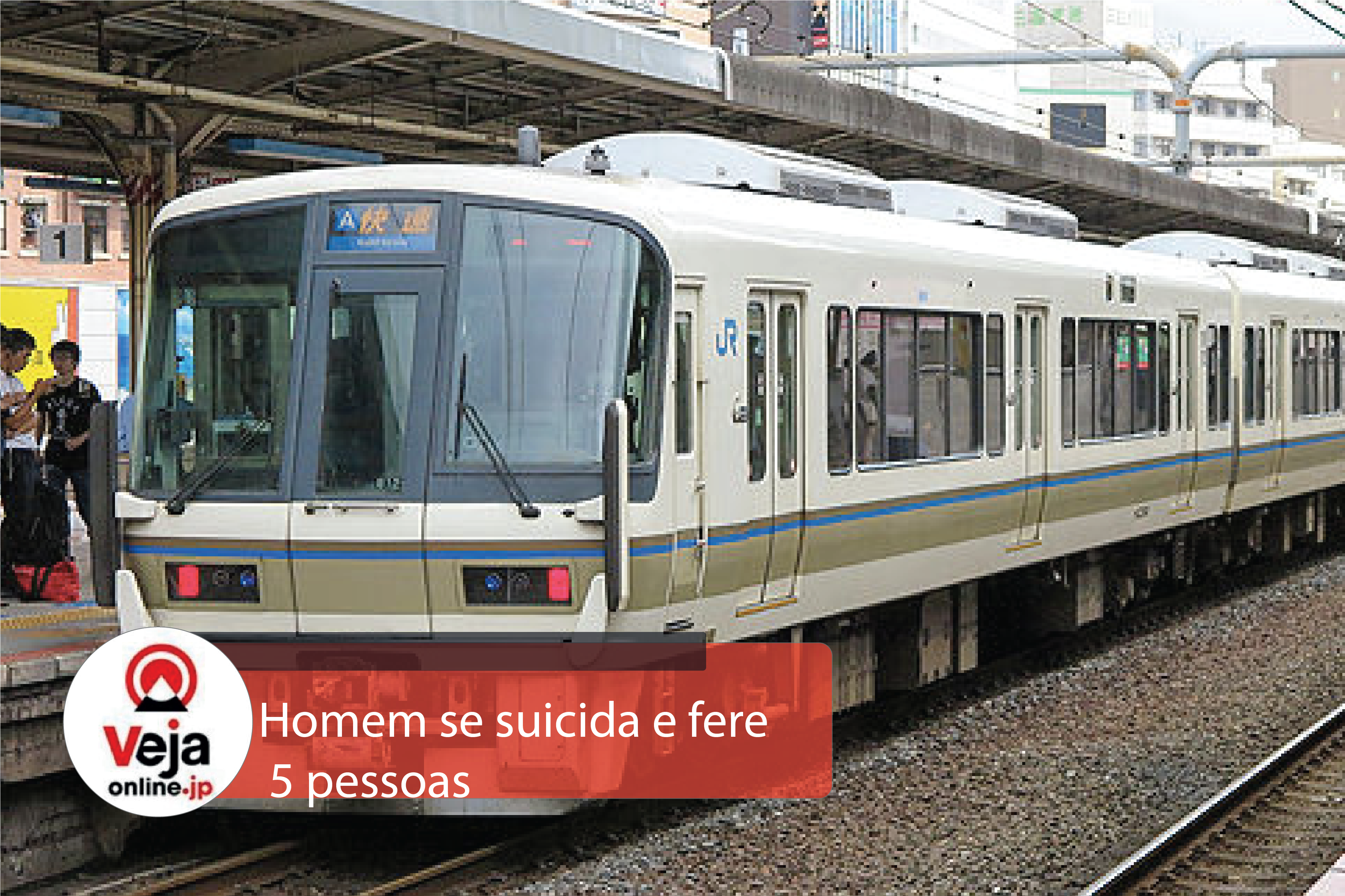Homem se joga contra trem em movimento, corpo volta e fere 5 pessoas