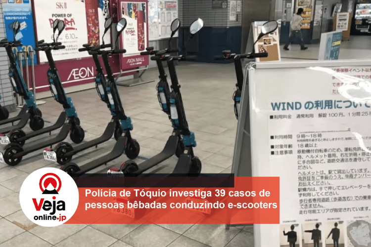 Cresce casos de bêbados conduzindo e-scooters no Japão