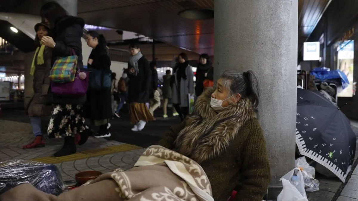 Pesquisa revela 3.065 pessoas sem-teto no Japão