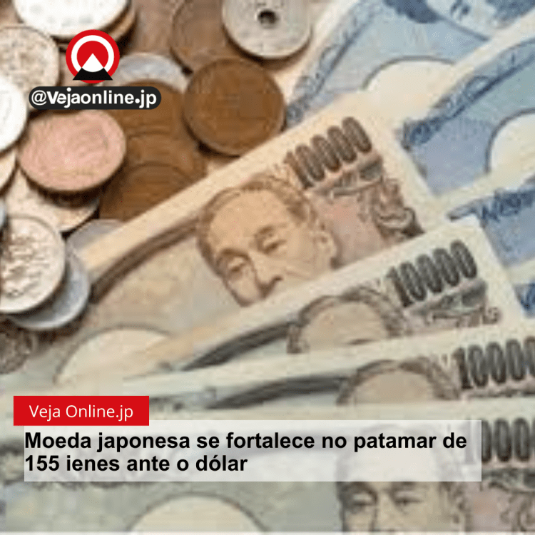 Moeda japonesa se fortalece no patamar de 155 ienes ante o dólar