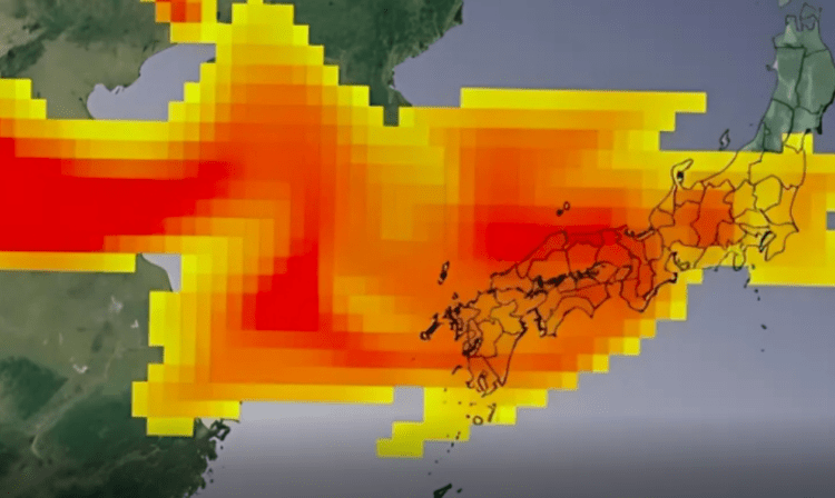 Tempestade de areia amarela chegam ao Japão