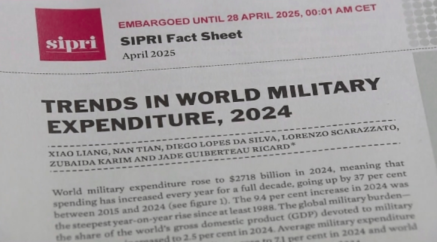 Gastos militares globais em 2024 tiveram o crescimento mais rápido desde o fim da Guerra Fria