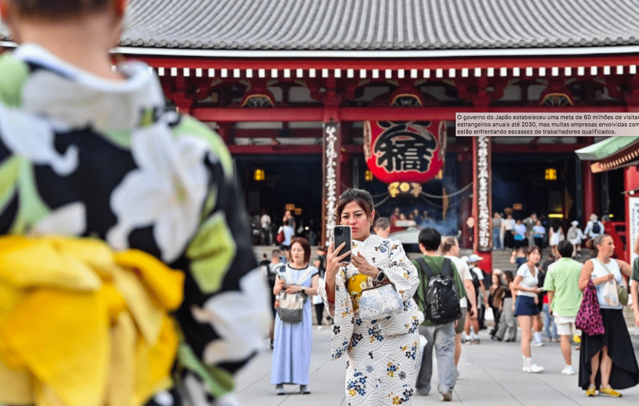Japão será o país mais afetado pela escassez de mão de obra no turismo até 2035, aponta WTTC